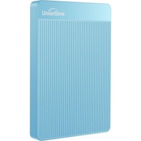HDD esterno UnionSine DataPocket 250GB, 2.5'', USB 3.0, blu per Mac, PC, laptop, Smart TV, PS, Xbox