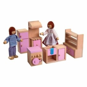 Set di mobili per bambole - cucina 5 pezzi