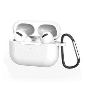 Custodia per cuffie, Silicone, SIHOiSi, Compatibile con Apple Airpods Pro, Bianco