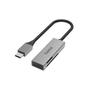 Lettore di schede HAMA, USB-C, USB 3.0, SD/microSD, Argento
