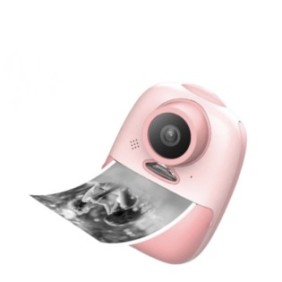 Fotovideocamera digitale per bambini, THD Pixel D10M, stampante termica, risoluzione 24 megapixel, selfie camera, rosa pallido