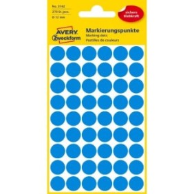 Etichette autoadesive Avery, 12 mm, cerchio, blu