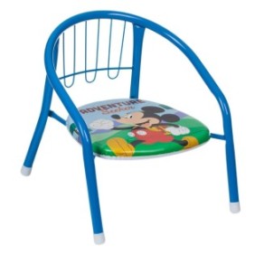 Sedia per bambini, Topolino, Metallo, 36 x 35 x 36 cm, Blu