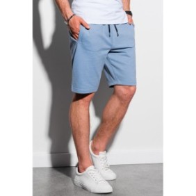 OMBRE, Shorts in cotone con coulisse, Azzurro