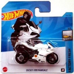 Hot Wheels Ducati 1199 Panigale Motocicletta, Bianca, Caccia al tesoro, 1:64