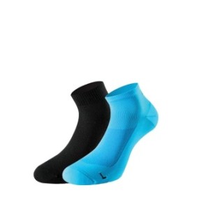 Set di 2 paia di calzini Lenz Running 3.0, azzurro/nero, azzurro