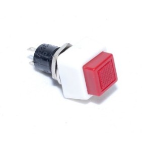 Interruttore a pulsante ElecTech con ritenzione, 3A, 250V, dimensioni 10 x 30 mm, colore rosso