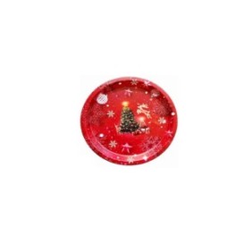 Vassoio da portata tondo, modello natalizio, 35 cm