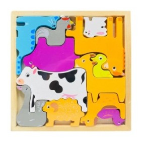 Puzzle Tetris in Legno per Animali Domestici (12 pezzi)