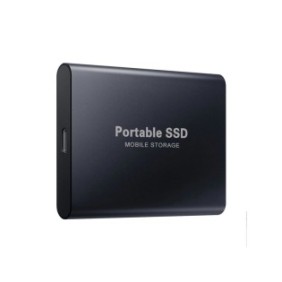 Disco rigido esterno SSD, alluminio, portatile, USB 3.0, 1TB, nero