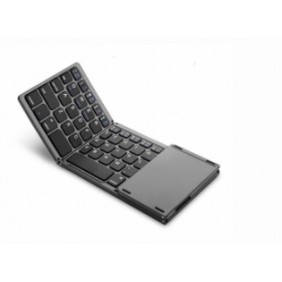 Tastiera V10, STELS, ABS/Alluminio, pieghevole, Bluetooth, Touchpad, Universale, Grigio