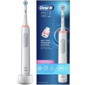 Spaziolino elettrico Oral-B PRO 3 3000 Sensitive Clean, bianco
