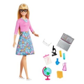 Bambola Barbie You Can Be Anything, Set Insegnante, 10 accessori