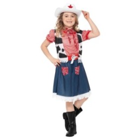 Costumi di carnevale da cowgirl per bambini, Smiffys, taglia S, 4-6 anni