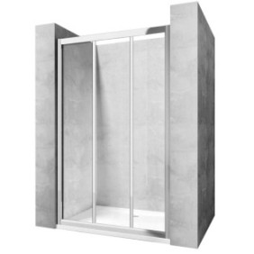 Porta doccia scorrevole, 80x190 cm, 3 elementi, trattamento Nano, vetro di sicurezza, EGO-Alex