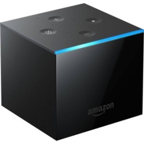 Lettore multimediale Amazon Fire TV Cube gen 2, Ultra HD 4K, 16 GB di spazio di archiviazione, altoparlanti, controllo vocale Alexa