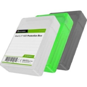 Set di 3 scatole protettive, ICY BOX, per 2x SSD/HDD sì 2,5", multicolore