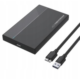 Custodia per HDD/SSD esterno, Esperanza, USB 3.0, 130x80x14mm, Nero