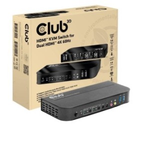 Interruttori, Club3D, HDMI, 4K 60Hz, Nero