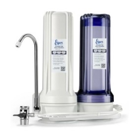 Dispositivo doppio filtro dell'acqua con rubinetto, Eiger, plastica, multicolore