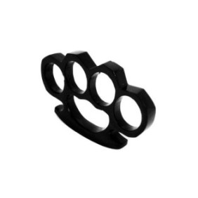 Set bastoni da passeggio telescopici flessibili neri, impugnatura tipo tonfa 47 cm + scatola nera spessore 0,5 cm