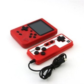 Mini console portatile Rontime, 400 giochi, 2 giocatori, Rossa