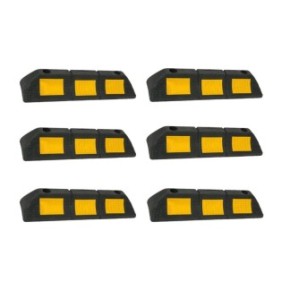 Set 6 Blockcaruota per la sicurezza dell'auto con superficie riflettente, 48x12x8,5 cm