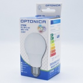Lampadina LED opale 11W (75W), 1055 lm, luce calda (2700K), Optonica