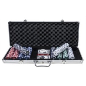 Gioco di poker, 500 fiches con valigetta / PCS 500