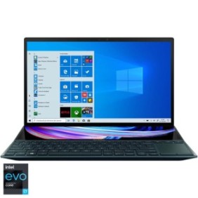 ASUS ZenBook Duo 14 UX482EA laptop ultraportatile con processori Intel® Core™ i7-1165G7, 14", Full HD, 16GB, 1TB SSD, grafica Intel Iris Xᵉ, Windows 10 Pro, Celestial Blue