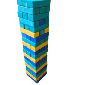 Gioco in legno, ENORME JENGA, Torre pendente "GIGANT", cubi in legno