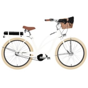 Bici elettrica da donna Coco 3B, Embassy, ​​alluminio, 3 velocità, ruote da 26 pollici, bianco, 24 kg