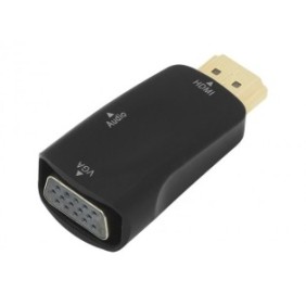 Adattatore presa HDMI - Spina VGA, Blow, Cone pressa 3.5, Nero/Oro