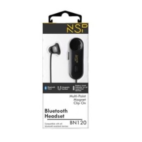 Auricolare Bluetooth NSP, Multipunto, Nero