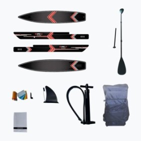 Set kayak con accessori, Pure4fun, PVC, Nero