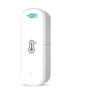 Sensori di temperatura/umidità, WiFi 2.4G, compatibile con Tuya/SmartLife/Alexa/Echo/Google Assistant, Bianco