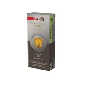 Capsule Nespresso Molinari Oro con punta, 29 mm