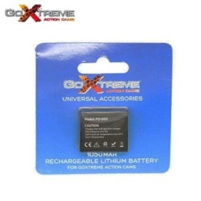 Batteria compatibile con videocamera GoXtreme, GoXtreme, 1050mAh, 3,7V, Nera