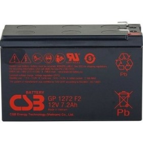 Batteria per UPS, CSB, GP1272, serie GP, 12V 7,2Ah, Nera