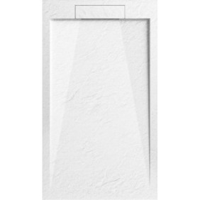 Piatto doccia, aspetto pietra, fusione di marmo, Stone 120x90 - Bianco