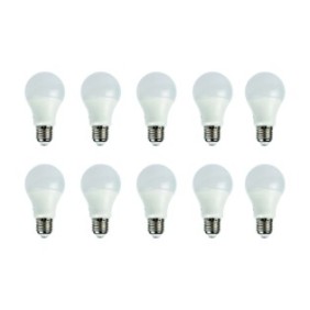 Set di 10 lampadine LED 9W Luce calda E27