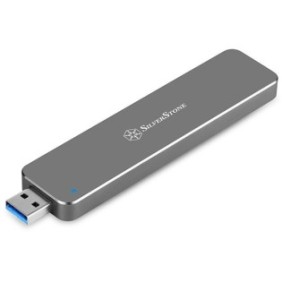 Adattato SSD esterno M.2 SATA SilverStone MS09 Charcoal, USB 3.1 Gen 2, alluminio, colore grigio scuro