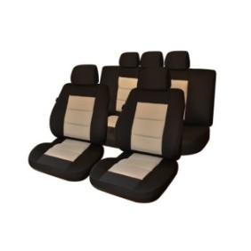 Set di coprisedili per auto compatibili DACIA Sandero II 2012-2020 (Nero + Beige)