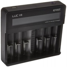 Caricabatterie Efest LUC V6 con LCD per 6 batterie agli ioni di litio