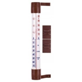 Termometro tubolare, Biotherm, plastica, 23 x 3 cm, marrone