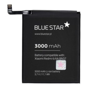 Batteria per Xiaomi Redmi 6/6A, Bluestar, 3000mAh, Nera