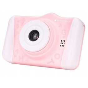Fotocamera digitale compatta per bambini AgfaPhoto Realikids Cam 2, inclusa scheda micro SD da 8 GB, rosa