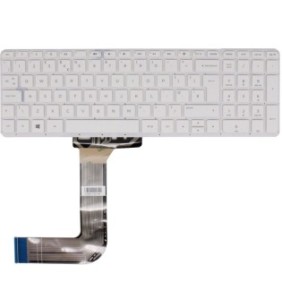 Tastiera portatile, HP, Pavilion 17-F269nf, senza cornice, bianca, USA