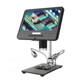 Microscopio professionale, ingrandimento 1200x, schermo LCD orientabile da 8,5 pollici, 1080P