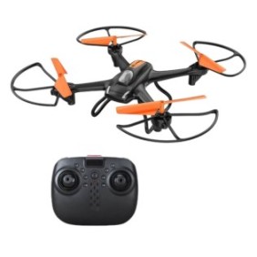 YUP DR5 Drone ergonomico telecomandato per acrobazie, rotoli acrobatici a 360 gradi, giroscopio a 6 assi da 2,4 GHz, nero/arancione, 8 anni +